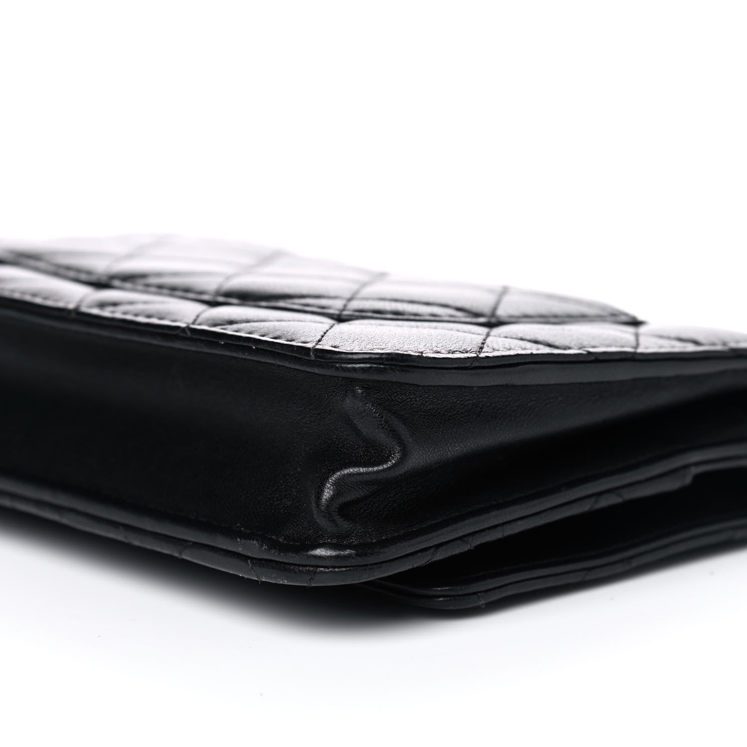 Chanel Lambskin Quilted Wallet On Chain WOC Black 9 of 11