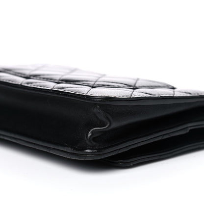 Chanel Lambskin Quilted Wallet On Chain WOC Black 9 of 11