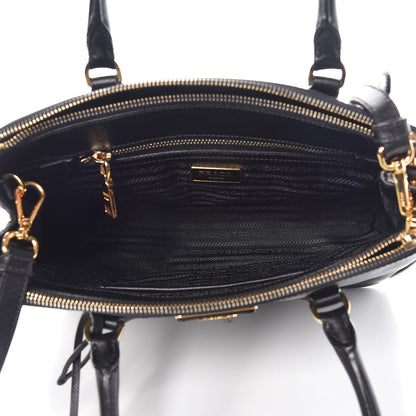 Prada Saffiano Small Galleria Double Zip Tote Black 6 of 12