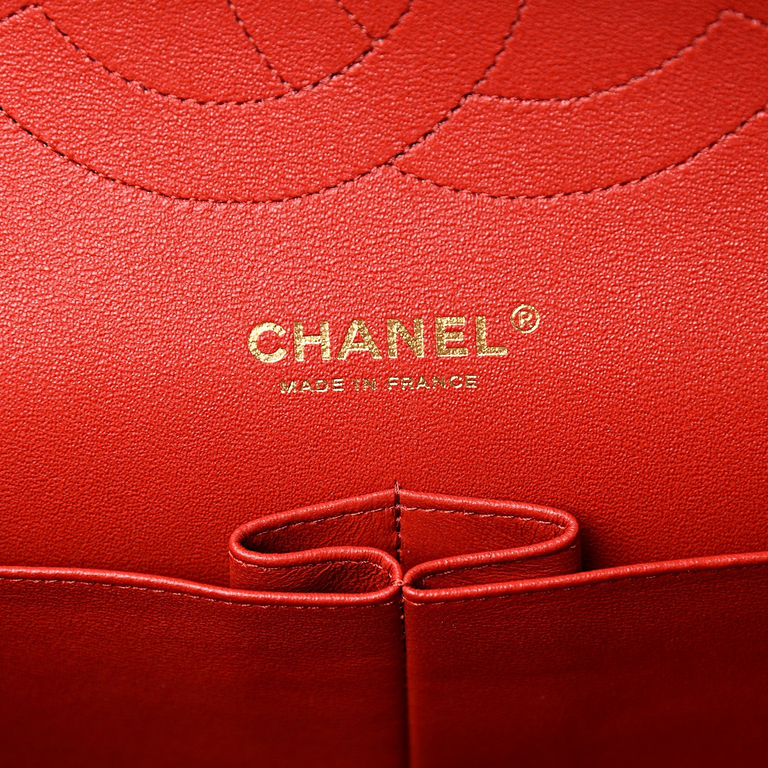Chanel Lambskin Quilted Jumbo Double Flap Red 5 of 10