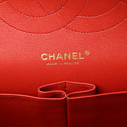 Chanel Lambskin Quilted Jumbo Double Flap Red 5 of 10