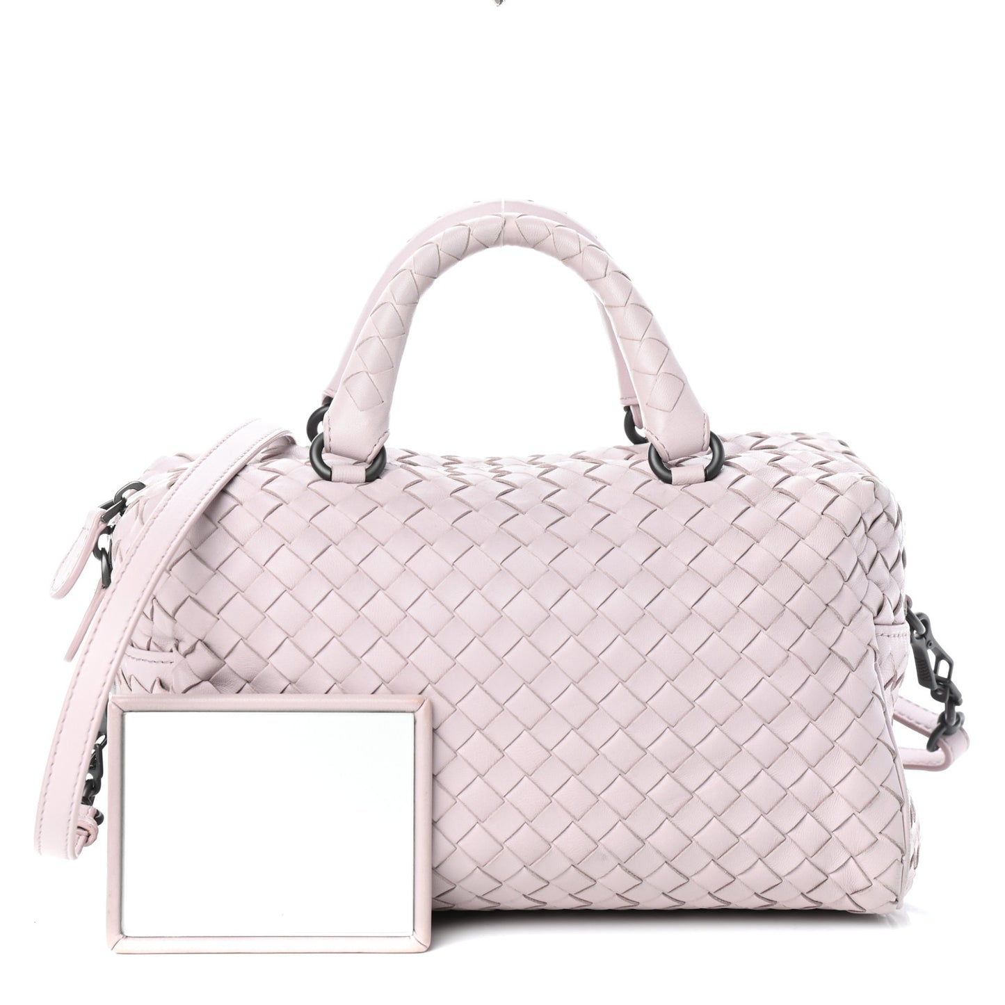 Nappa Intrecciato Mini Top Handle Bag Rose Buvard