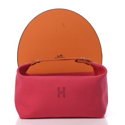 Hermes Canvas Large Bride-A-Brac Pouch Hibiscus 8 of 8