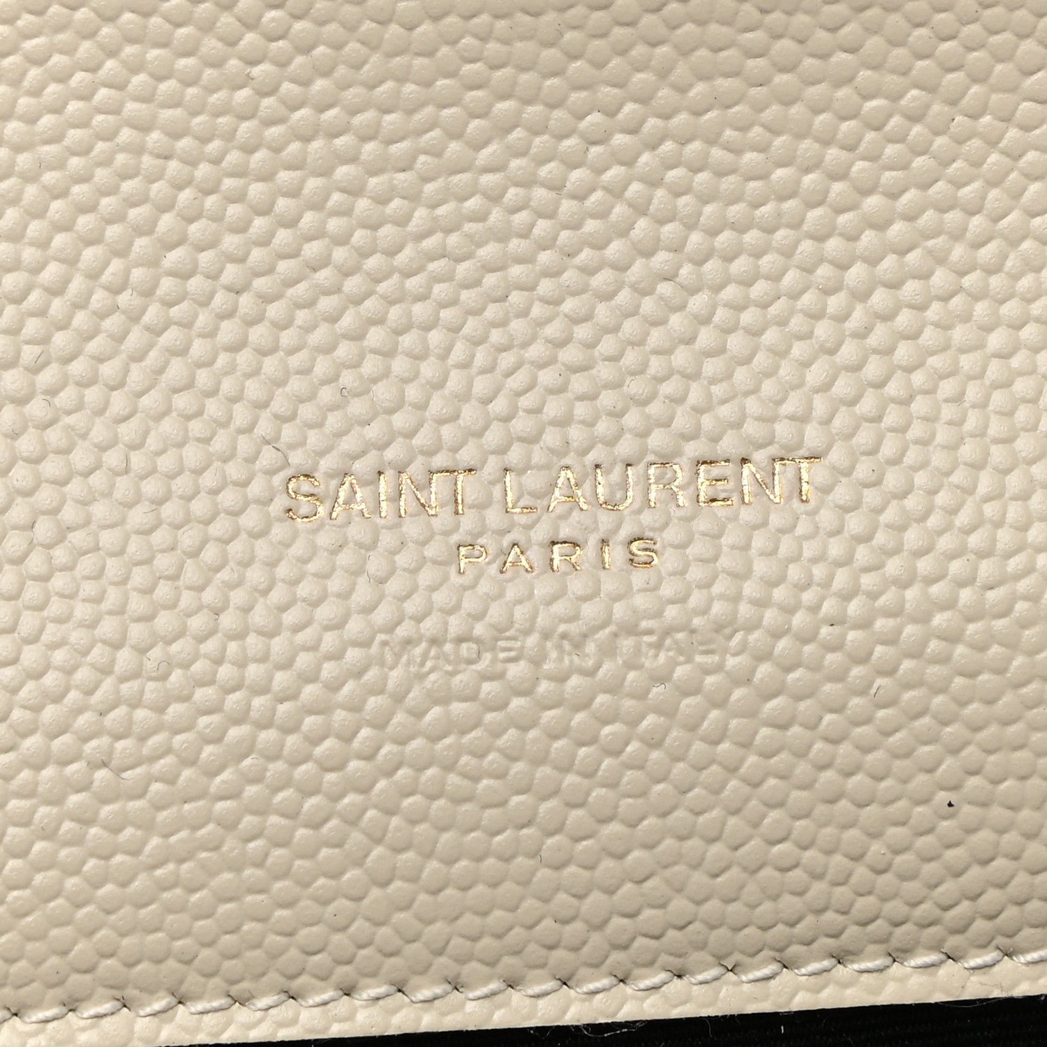 Saint Laurent Grain De Poudre Textured Mixed Matelasse Triquilt Monogram Clutch Blanc Vintage 6 of 8