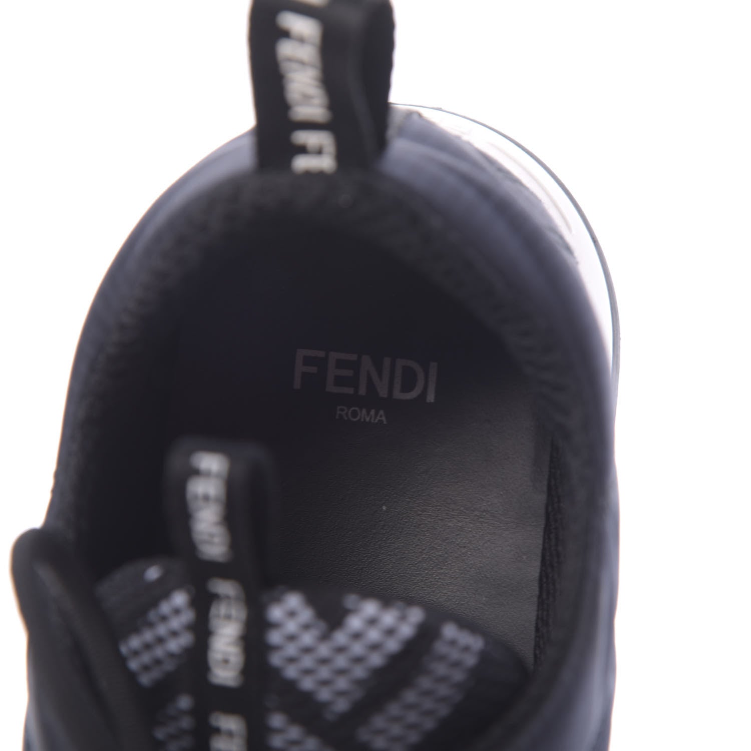 Fendi Nylon Womens FFreedom Sneakers 36.5 Blue Scuro Black White 7 of 9