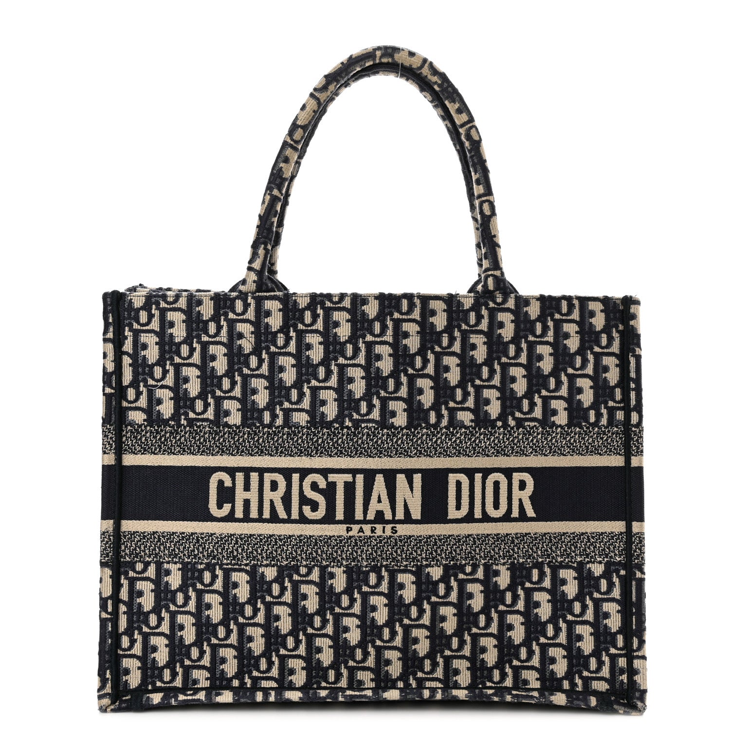 Christian Dior Oblique Medium Book Tote Blue Multicolor 1 of 10