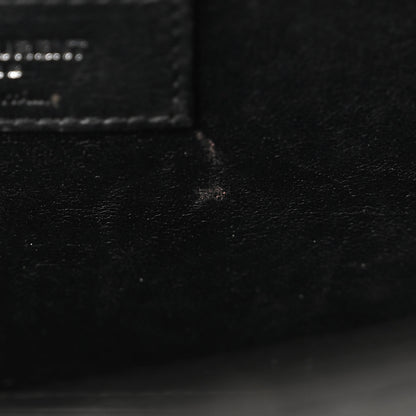 Saint Laurent Grain De Poudre Textured Mixed Matelasse Triquilt Medium Monogram Satchel Black 11 of 13