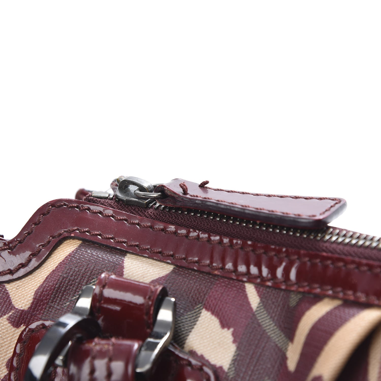Burberry Nova Check Heart Print Pilgrim Satchel Berry 18 of 19