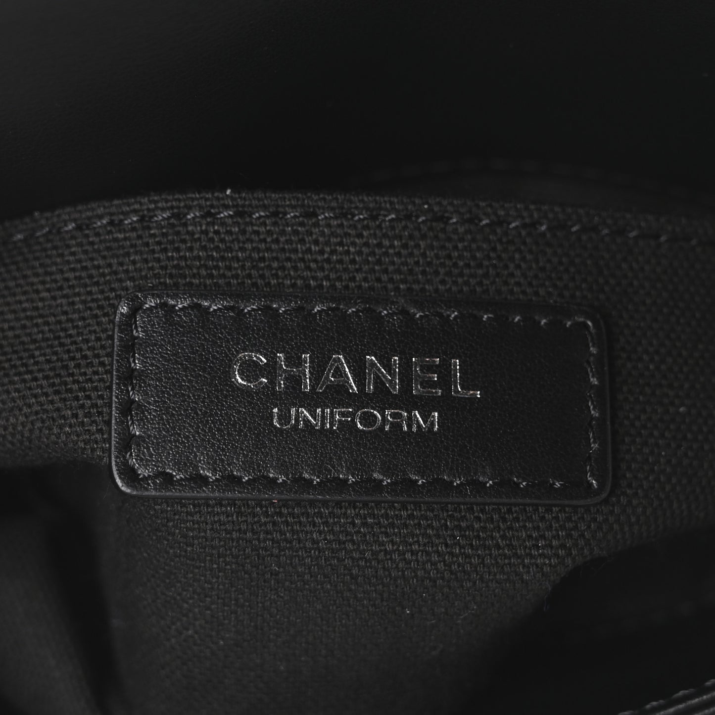 Calfskin Quilted CC Uniform Flap Belt Bag Black