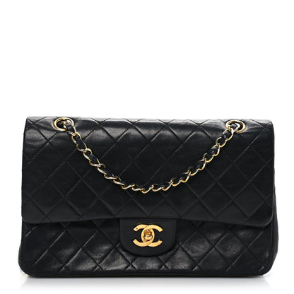 Chanel Lambskin Quilted Medium Double Flap Black 1 of 9