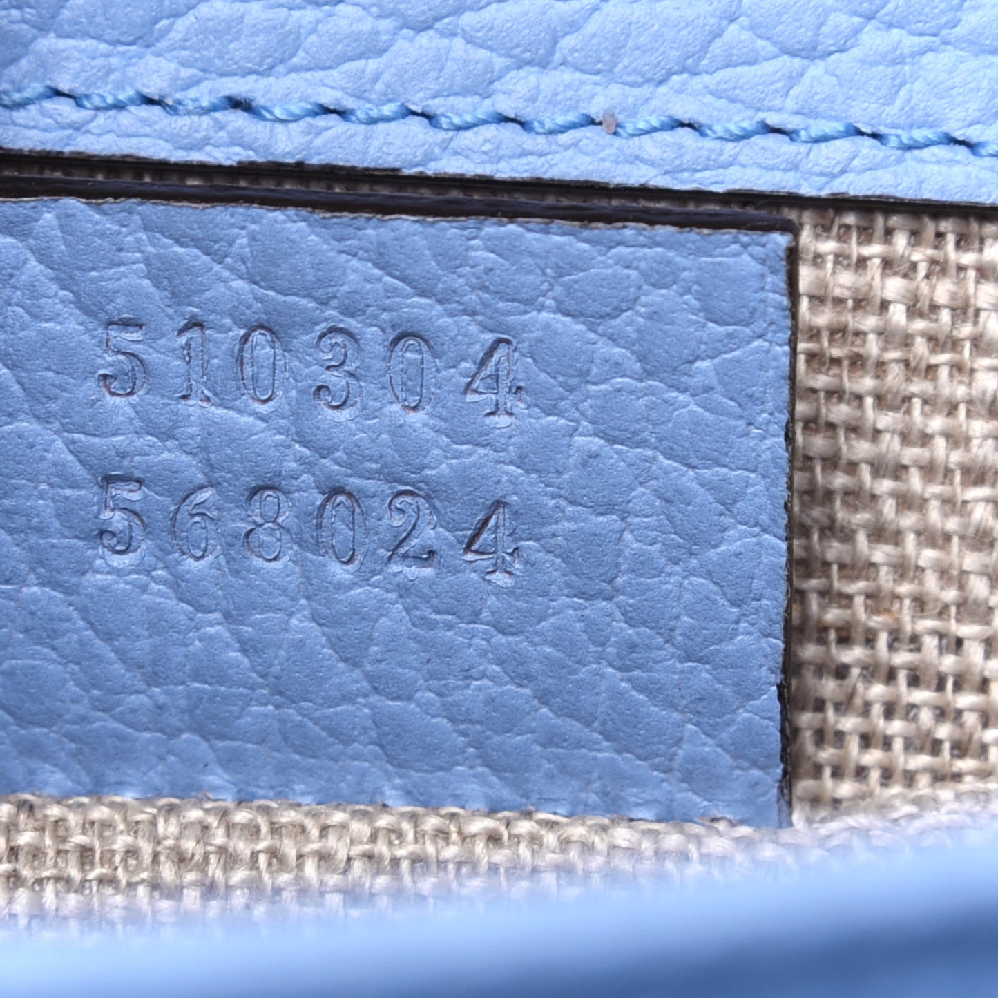 Dollar Calfskin Small Interlocking G Shoulder Bag Mineral Blue