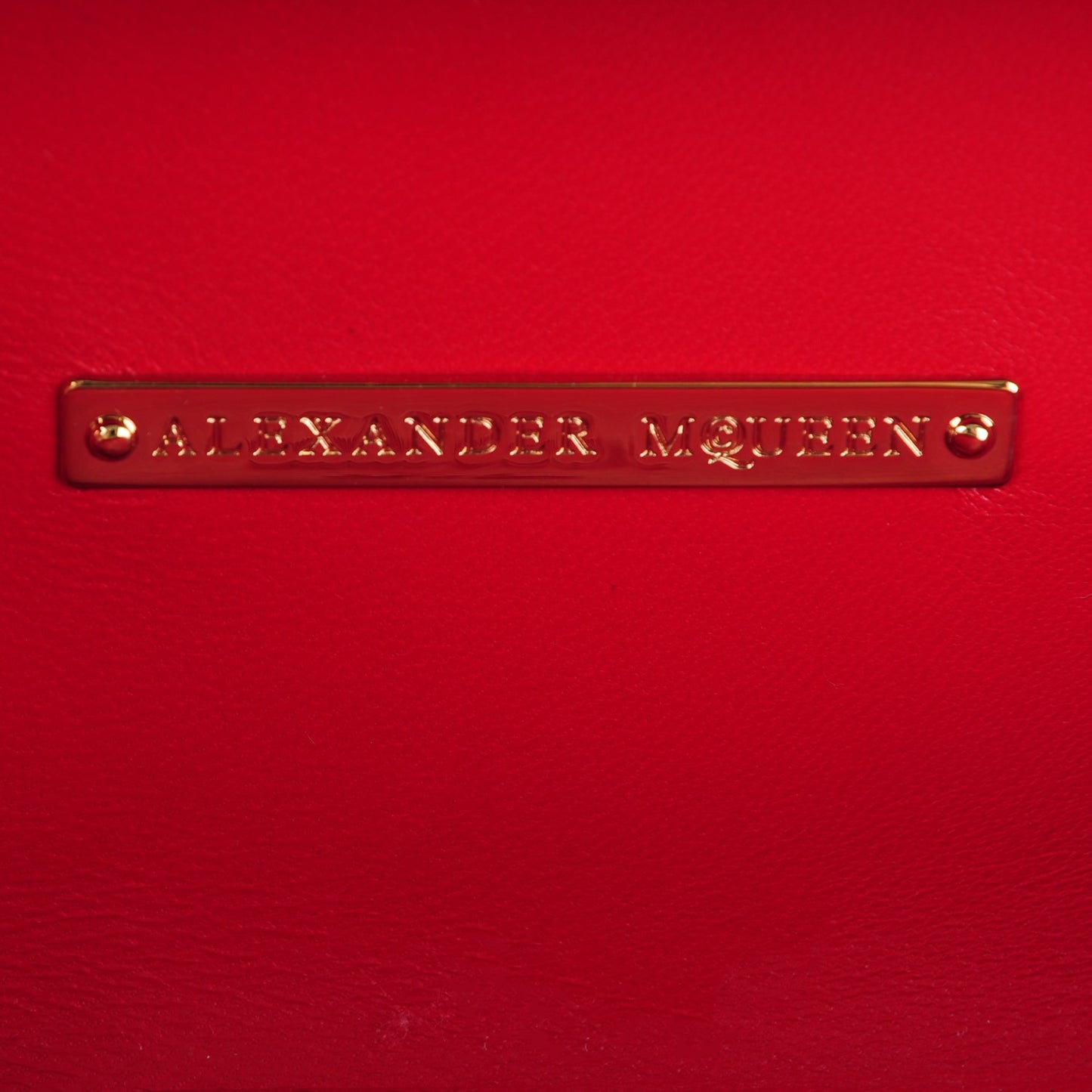 Patent Calfskin Britannia Skull Box Clutch Red Blue