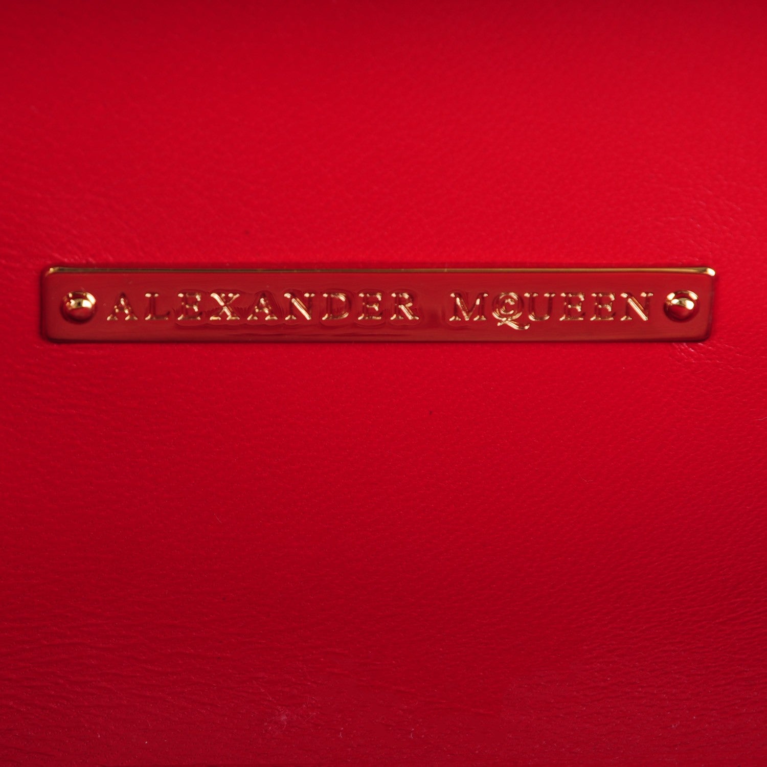 Alexander McQueen Patent Calfskin Britannia Skull Box Clutch Red Blue 6 of 7