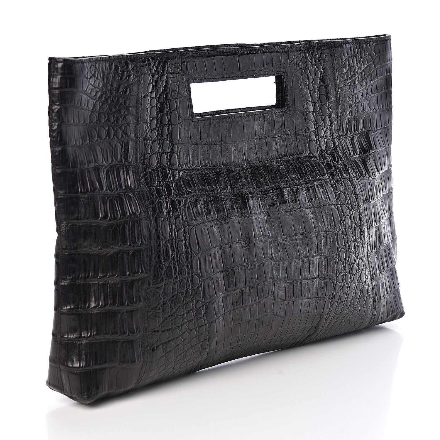 Nancy Gonzalez Crocodile Envelope Convertible Clutch Black 3 of 7