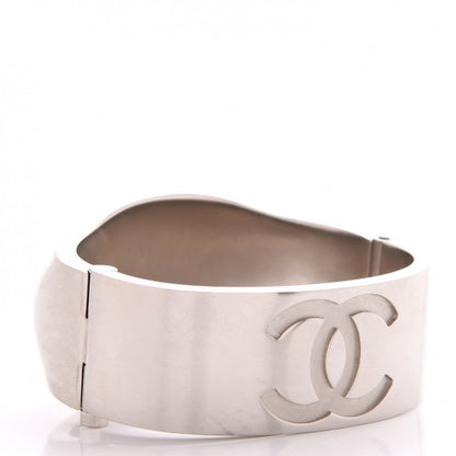 Chanel Metal CC Mirror Cuff Silver 3 of 6