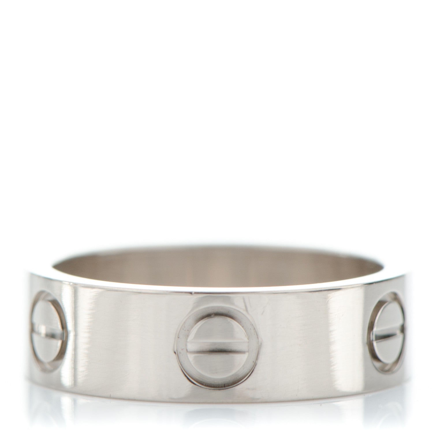 Cartier 18K White Gold 5.5mm LOVE Ring 52 6 1 of 4