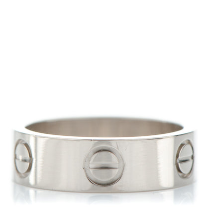 Cartier 18K White Gold 5.5mm LOVE Ring 52 6 1 of 4