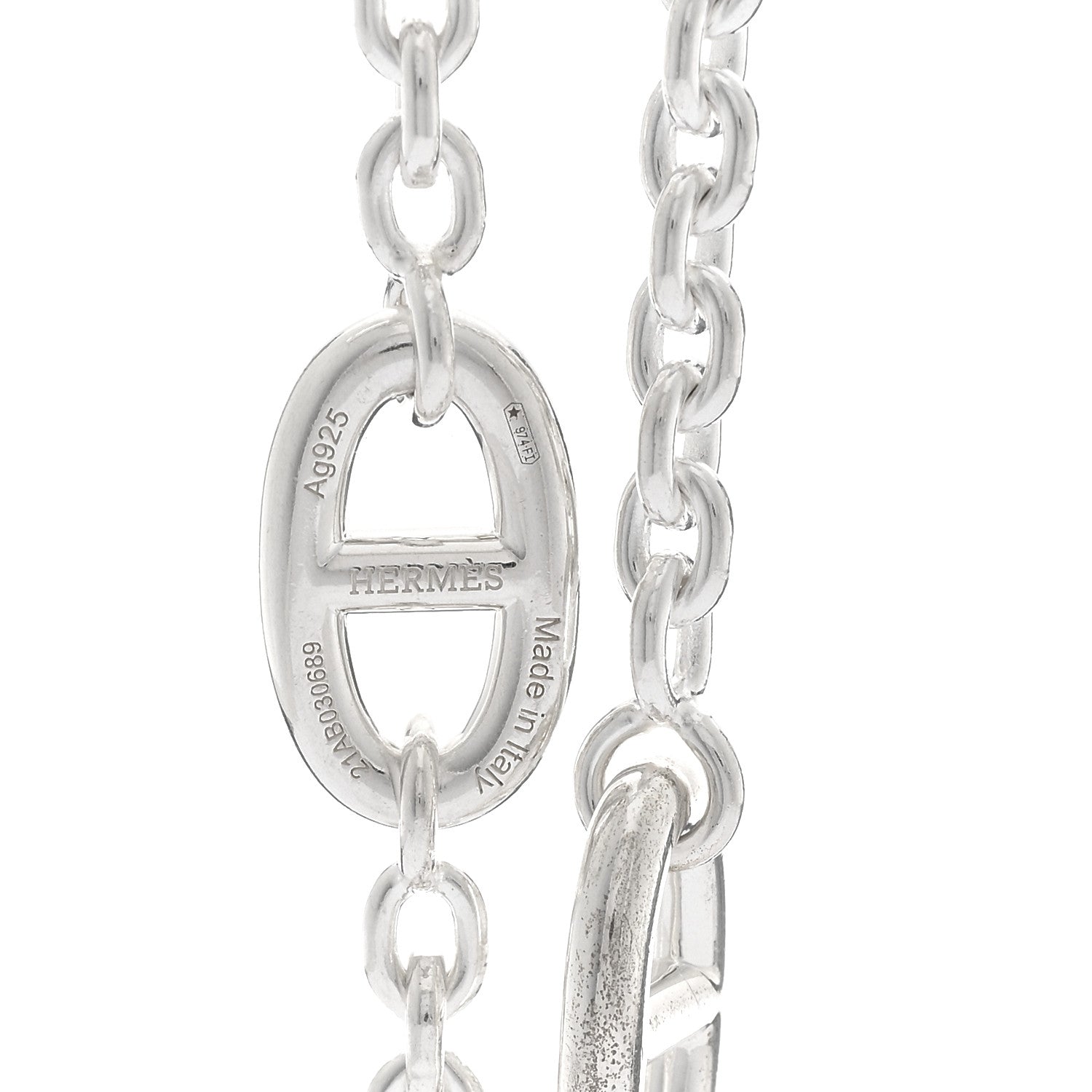 Hermes Sterling Silver Farandole Necklace 160 5 of 6