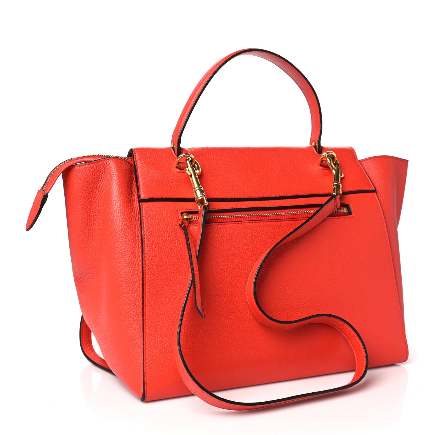 Celine Grained Calfskin Mini Belt Bag Coral Orange 3 of 11