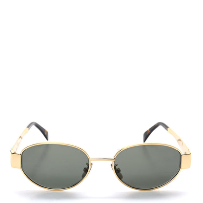 Celine Metal Triomphe 01 Sunglasses CL40235U Gold Green 2 of 7