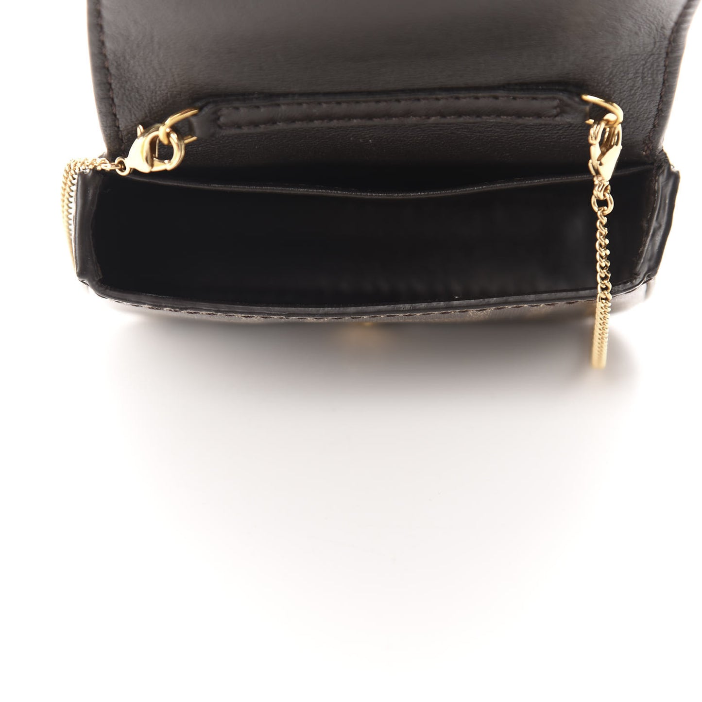 Glazed Fabric FF 1974 Nano Baguette Charm Mogano Panna