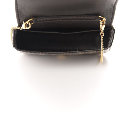 Fendi Glazed Fabric FF 1974 Nano Baguette Charm Mogano Panna 5 of 10