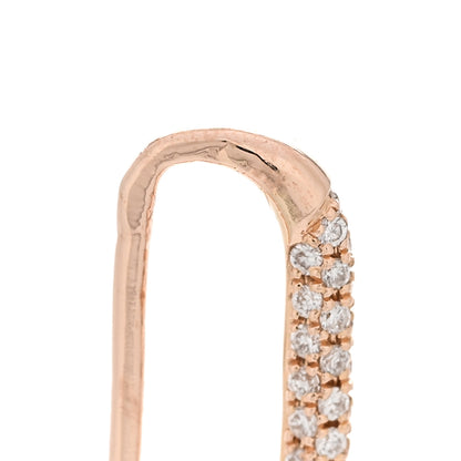Anita Ko 18K Rose Gold Diamond Mini Safety Pin Earring 5 of 5