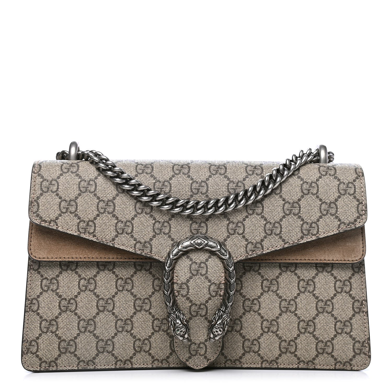 Gucci GG Supreme Monogram Small Dionysus Shoulder Bag Taupe 1 of 4