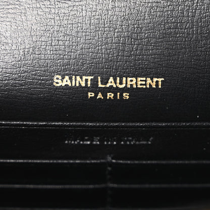 Saint Laurent Calfskin Monogram Sunset Chain Wallet Black 6 of 9