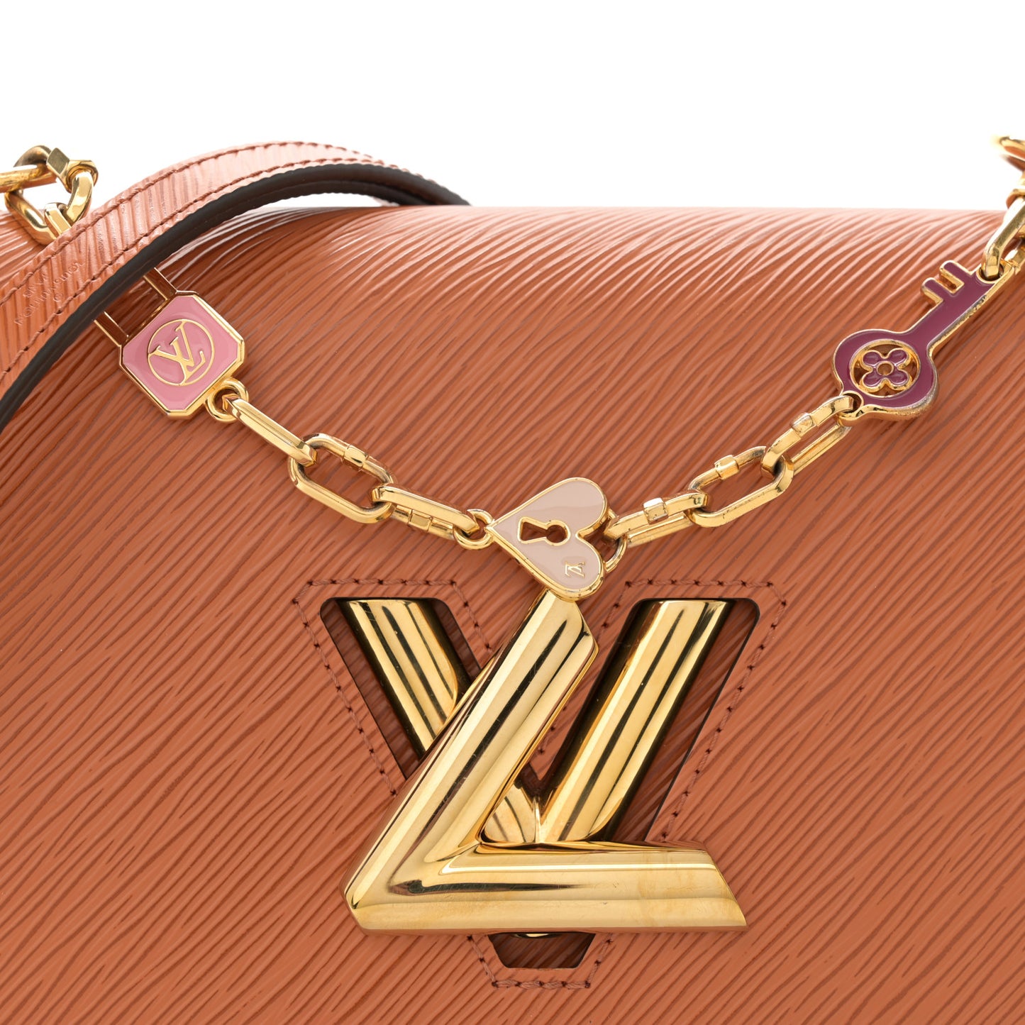 Epi Twist Shoulder Bag MM Gold Cipango