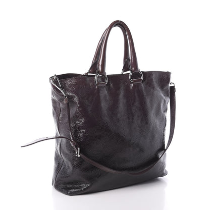 Prada Vernice Sfumata Shopping Tote Lampone 4 of 9