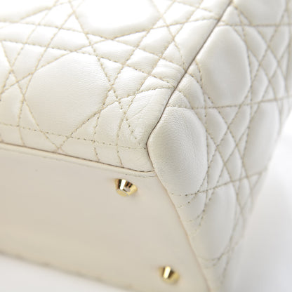 Christian Dior Lambskin Cannage Medium Lady Dior White 11 of 15