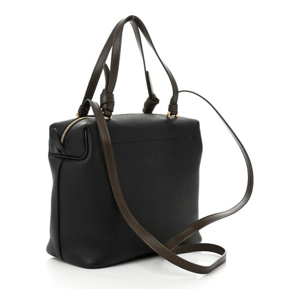 Celine Calfskin Small Soft Cube Satchel Black Khaki 3 of 10