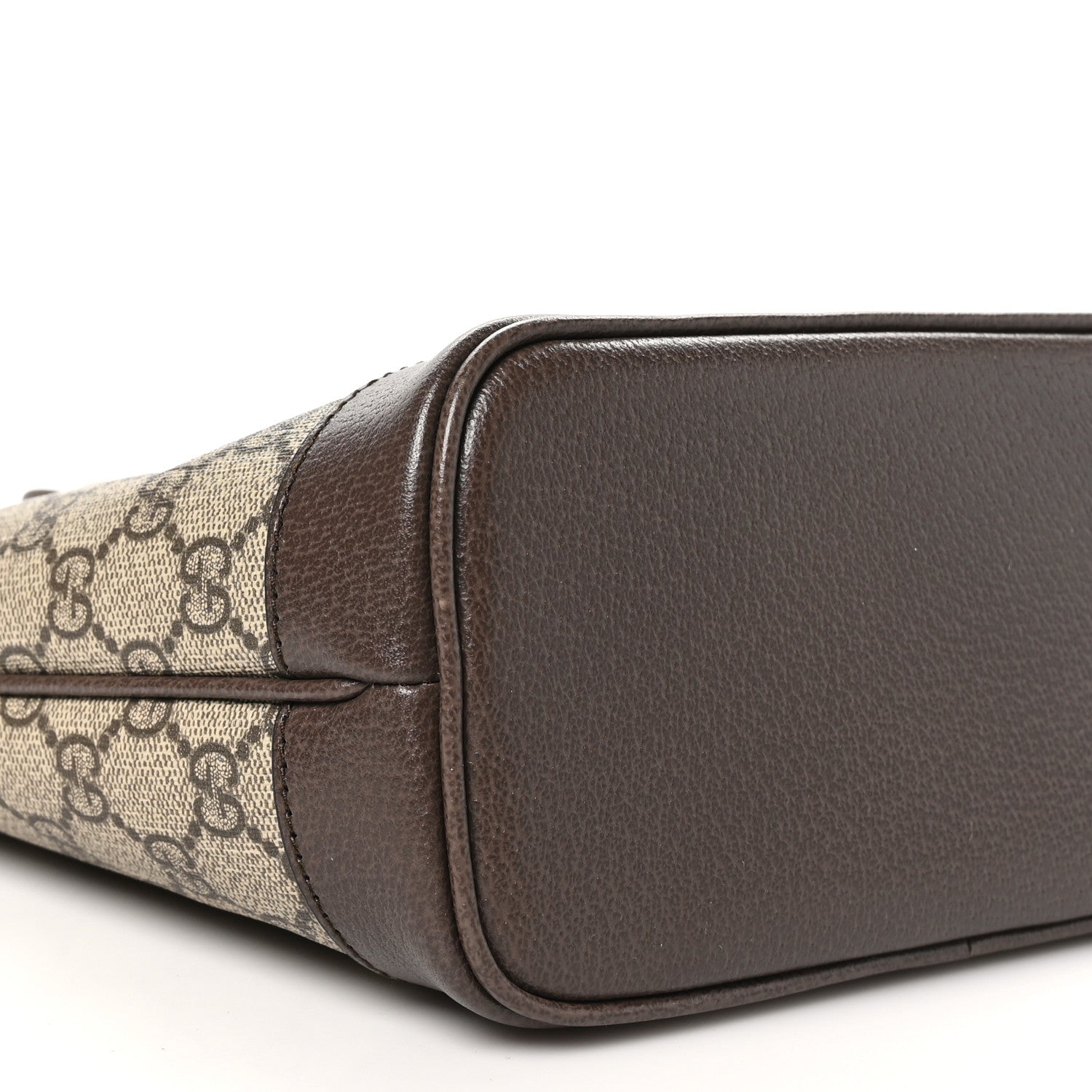 Gucci GG Supreme Monogram Textured Dollar Calfskin Mini Ophidia Shoulder Tote Bag Beige Ebony New Acero 8 of 10