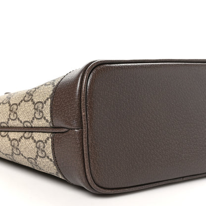 Gucci GG Supreme Monogram Textured Dollar Calfskin Mini Ophidia Shoulder Tote Bag Beige Ebony New Acero 8 of 10