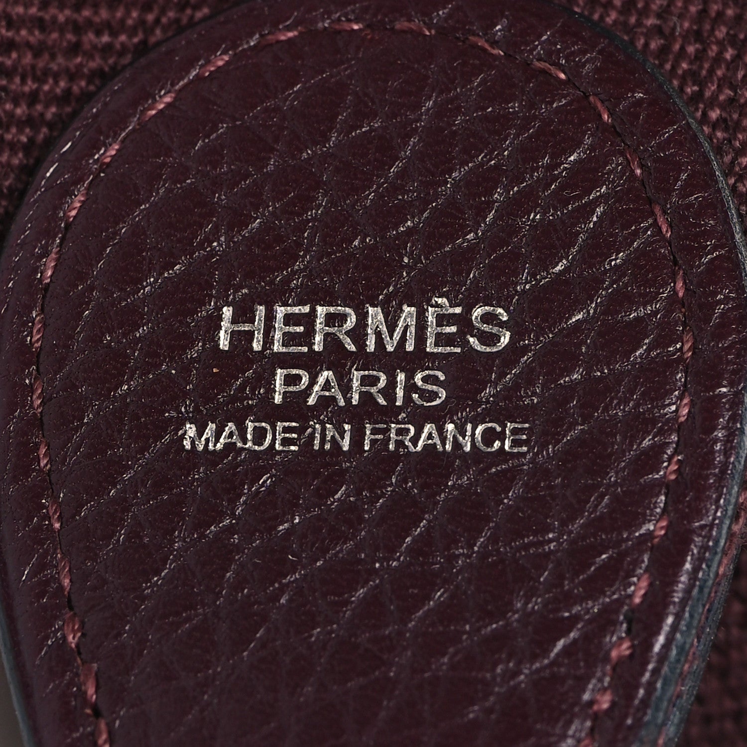 Hermes Toile Taurillon Clemence Evelyne PM Shoulder Strap Bordeaux 4 of 4