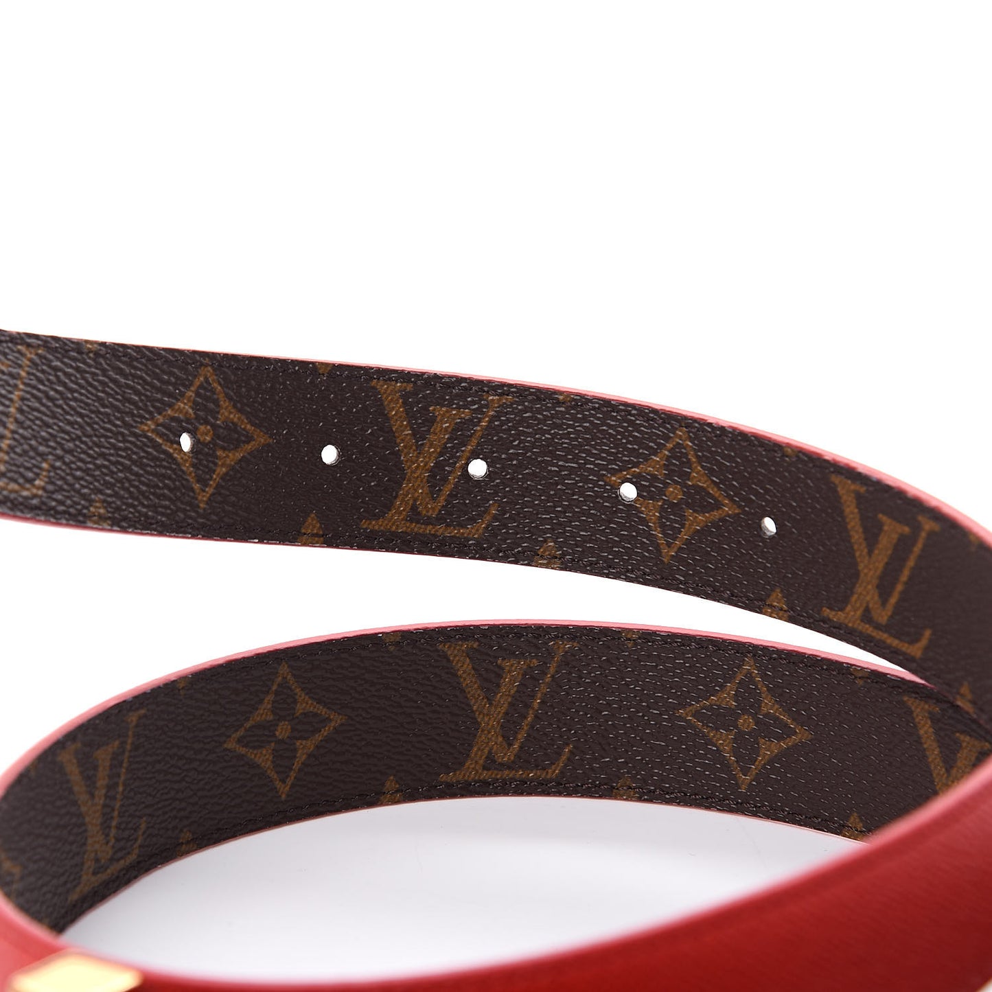 Monogram 30mm LV Initiales Reversible Belt 80 32 Coquelicot