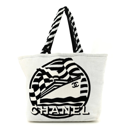 Chanel Terry Cloth Cotton La Pausa Bay Reversible Beach Tote 1 of 20