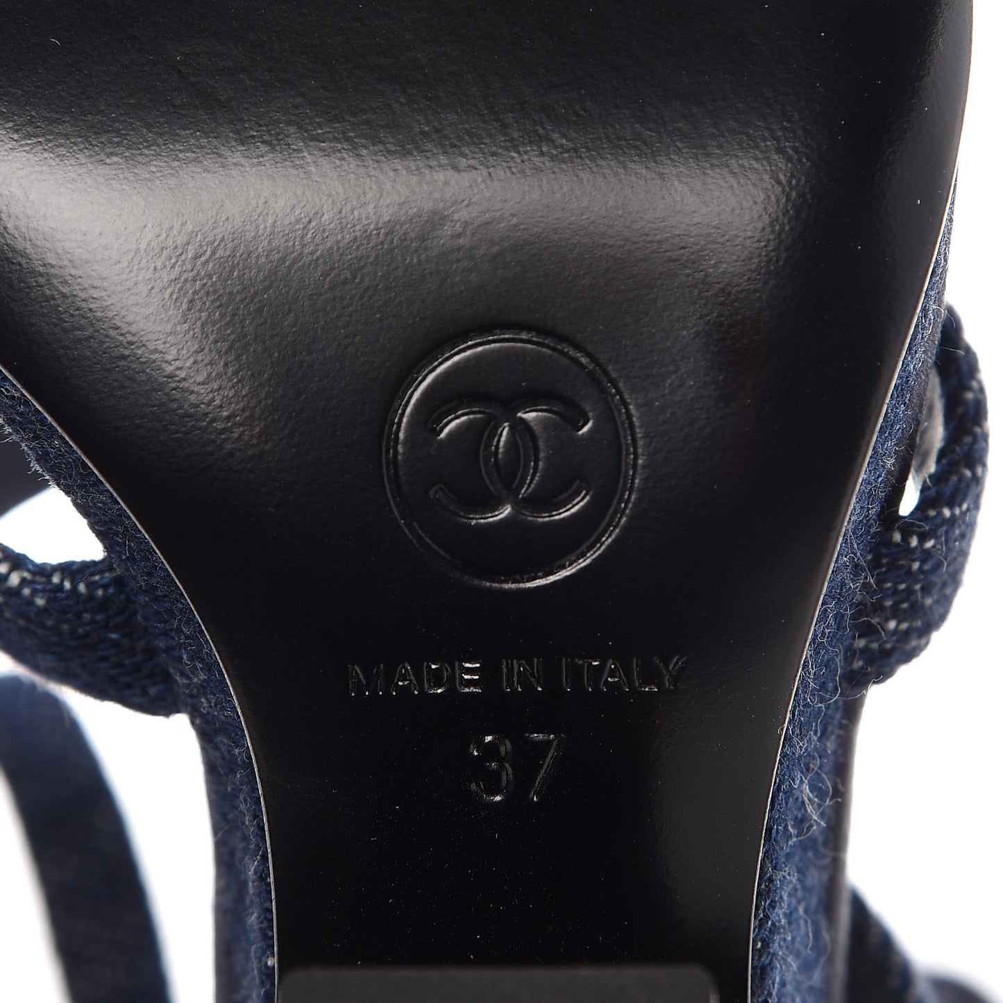 Denim Sandals 37 Dark Blue