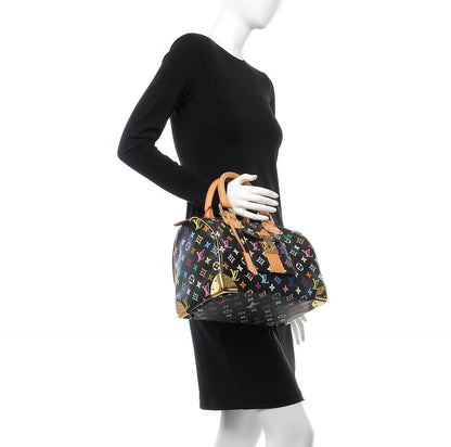 Louis Vuitton Monogram Multicolor Speedy 30 Black 2 of 7