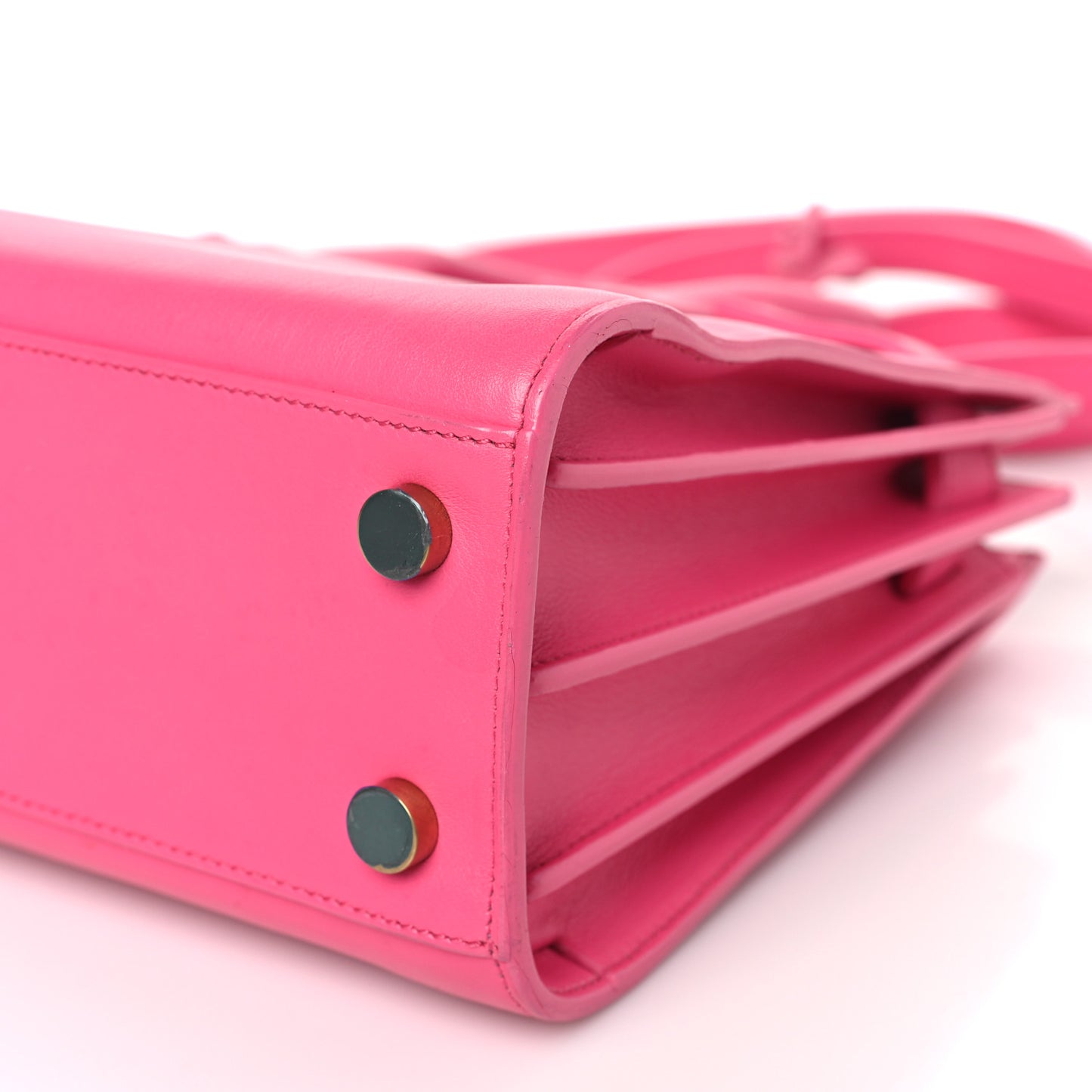 Calfskin Sac De Jour Nano Lipstick Fuchsia