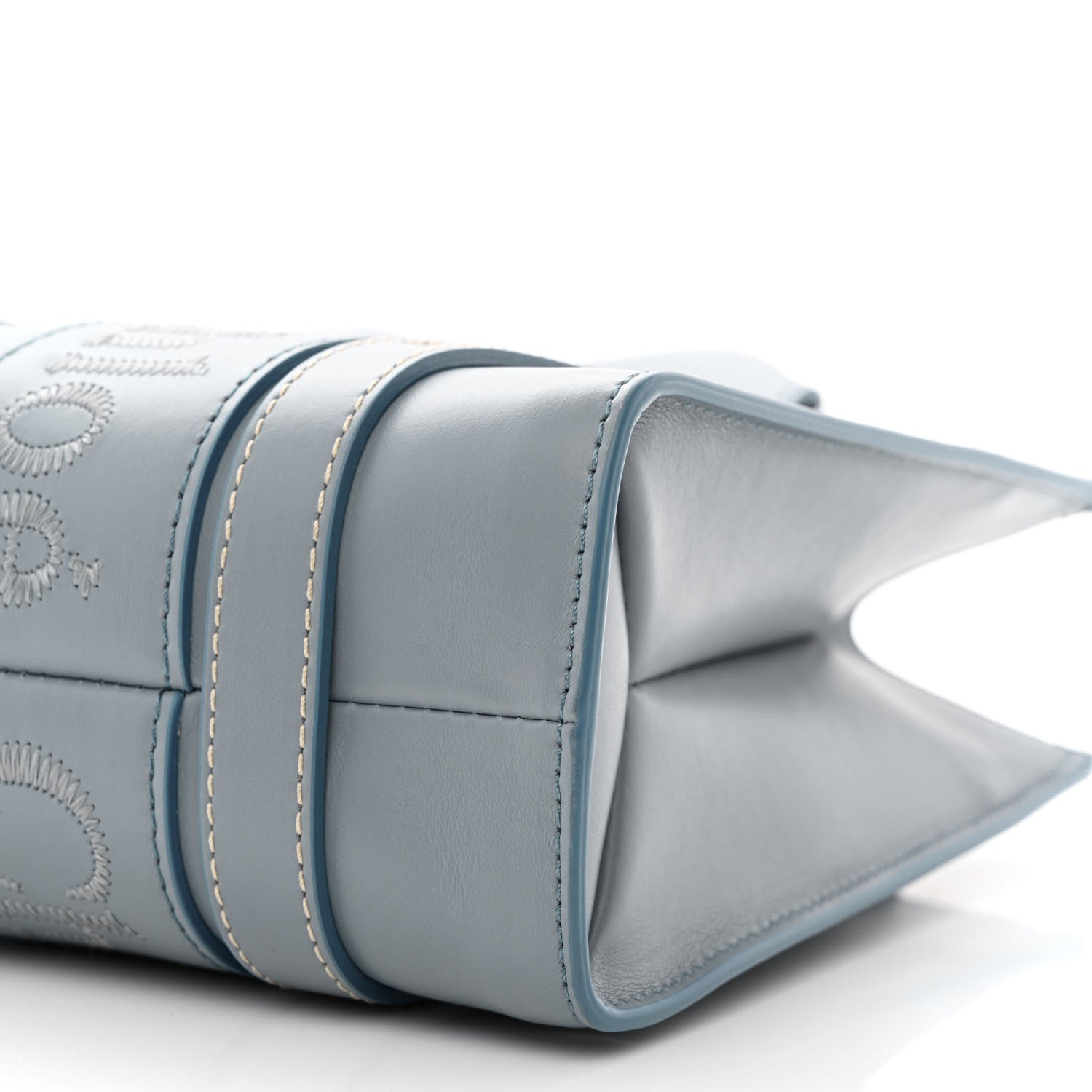 Chloe Calfskin Small Woody Tote Storm Blue 10 of 11