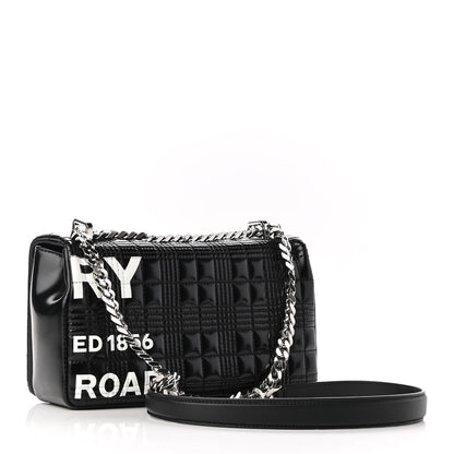 Burberry Patent Quilted Horseferry Print Small Lola Bag Black 3 of 9