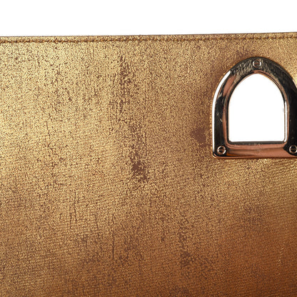 Christian Dior Metallic Brushed Calfskin Medium Diorama Flap Bag Gold 5 of 10