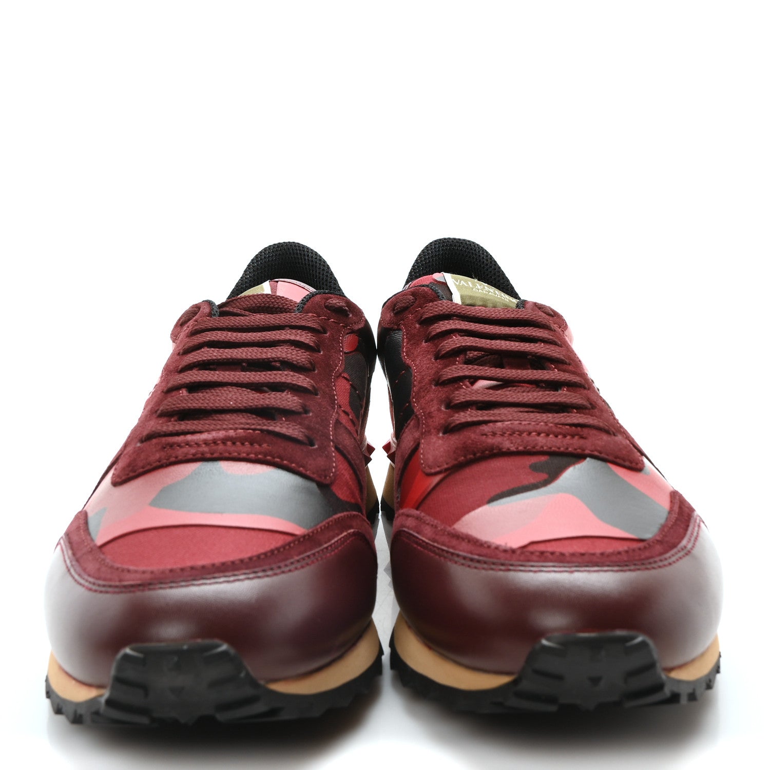 Valentino Garavani Nappa Suede Camouflage Mens Rockrunner Sneakers 43 Rubin Scarlet 3 of 9