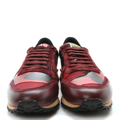 Valentino Garavani Nappa Suede Camouflage Mens Rockrunner Sneakers 43 Rubin Scarlet 3 of 9