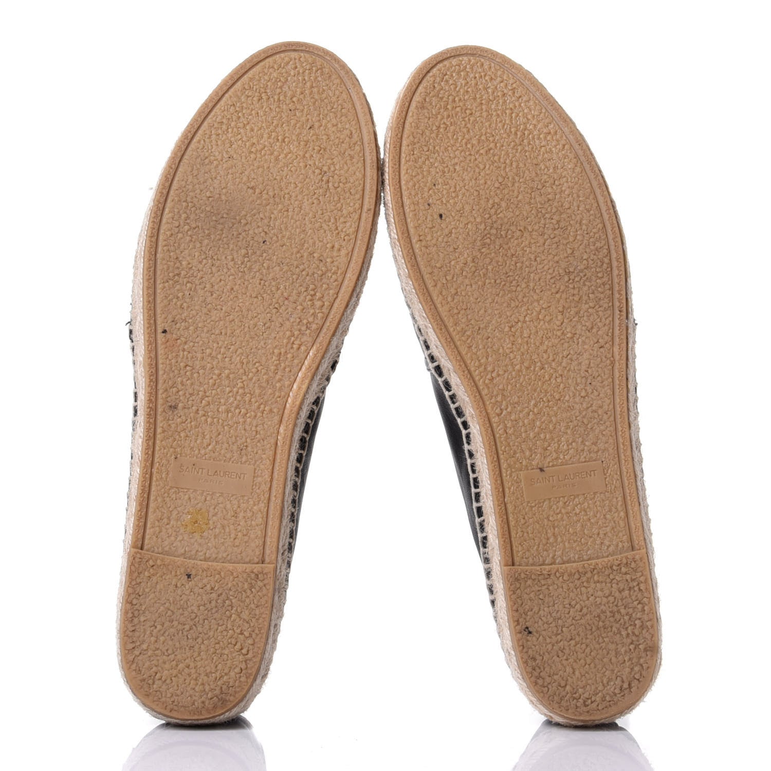 Saint Laurent Lambskin Monogram Espadrilles 41 Black 7 of 10