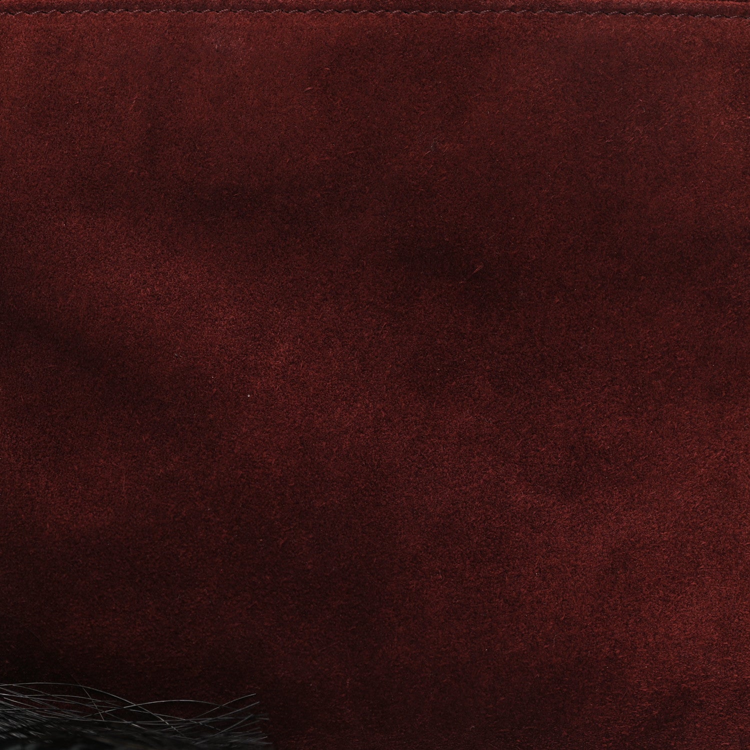 The Row Suede Pony Hair Tassel Wristlet Pouch Burgundy 7 of 10