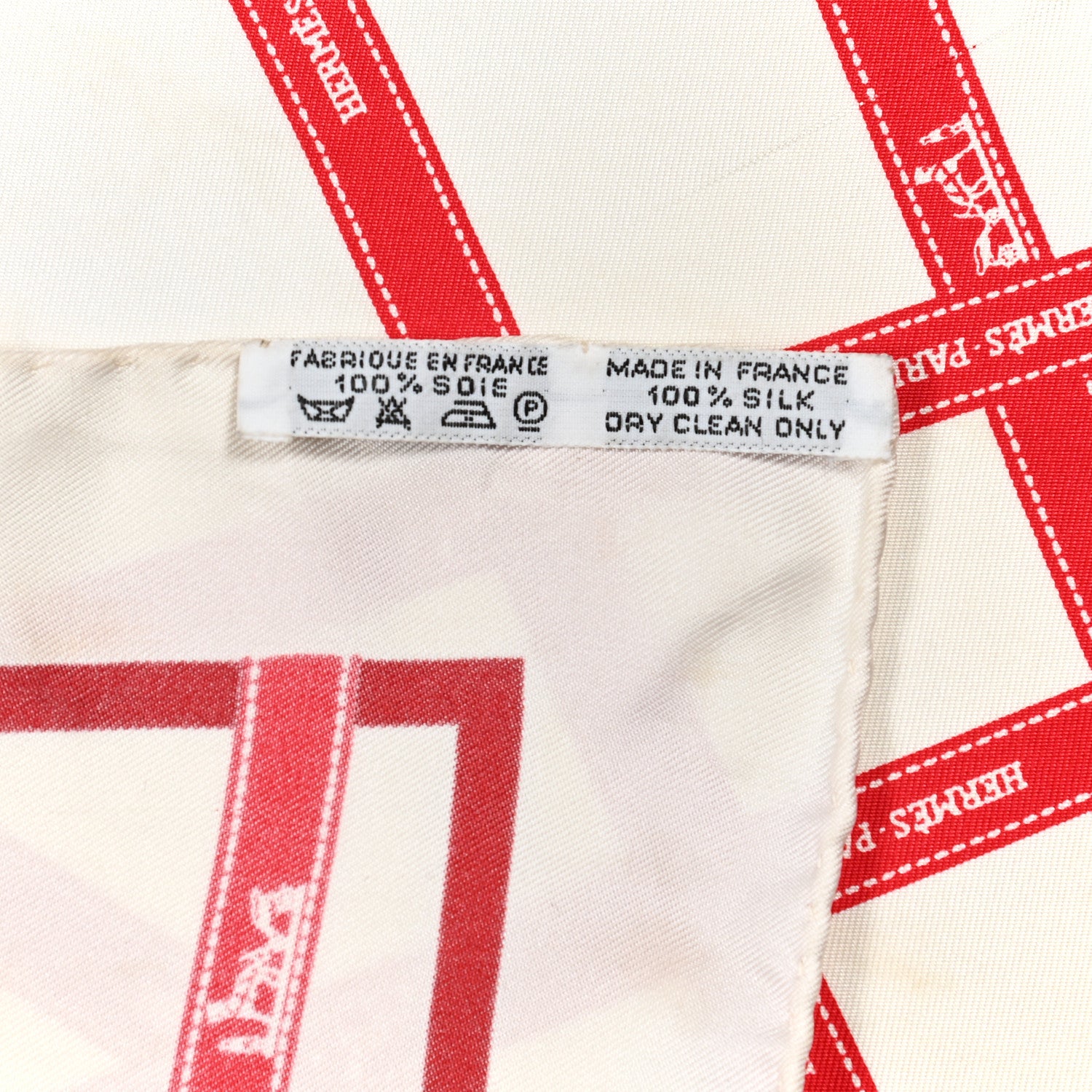 Hermes Silk Bolduc Pocket Square Scarf 3 of 8