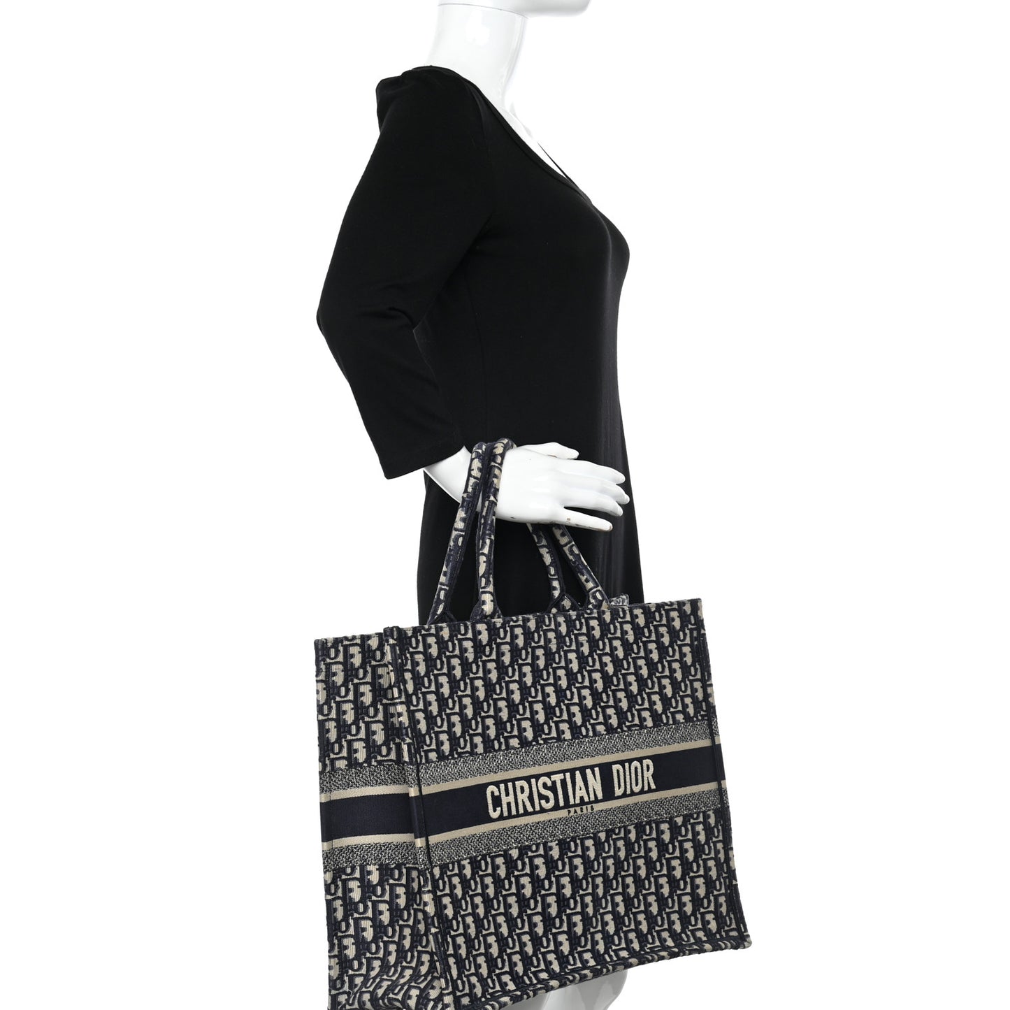 Oblique Large Book Tote Blue Multicolor